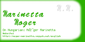 marinetta moger business card